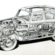 Illustration for article titled 28 rare cutaway illustrations of classic cars